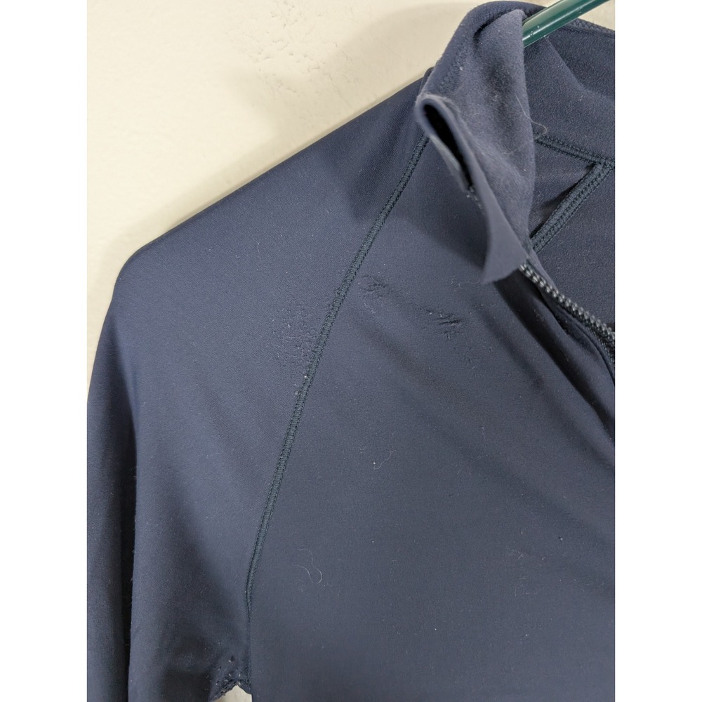 Lacoste x Bandier Womens Small Navy Blue 1/4 Zip Performance Sweater LXB20227 - Picture 3 of 8
